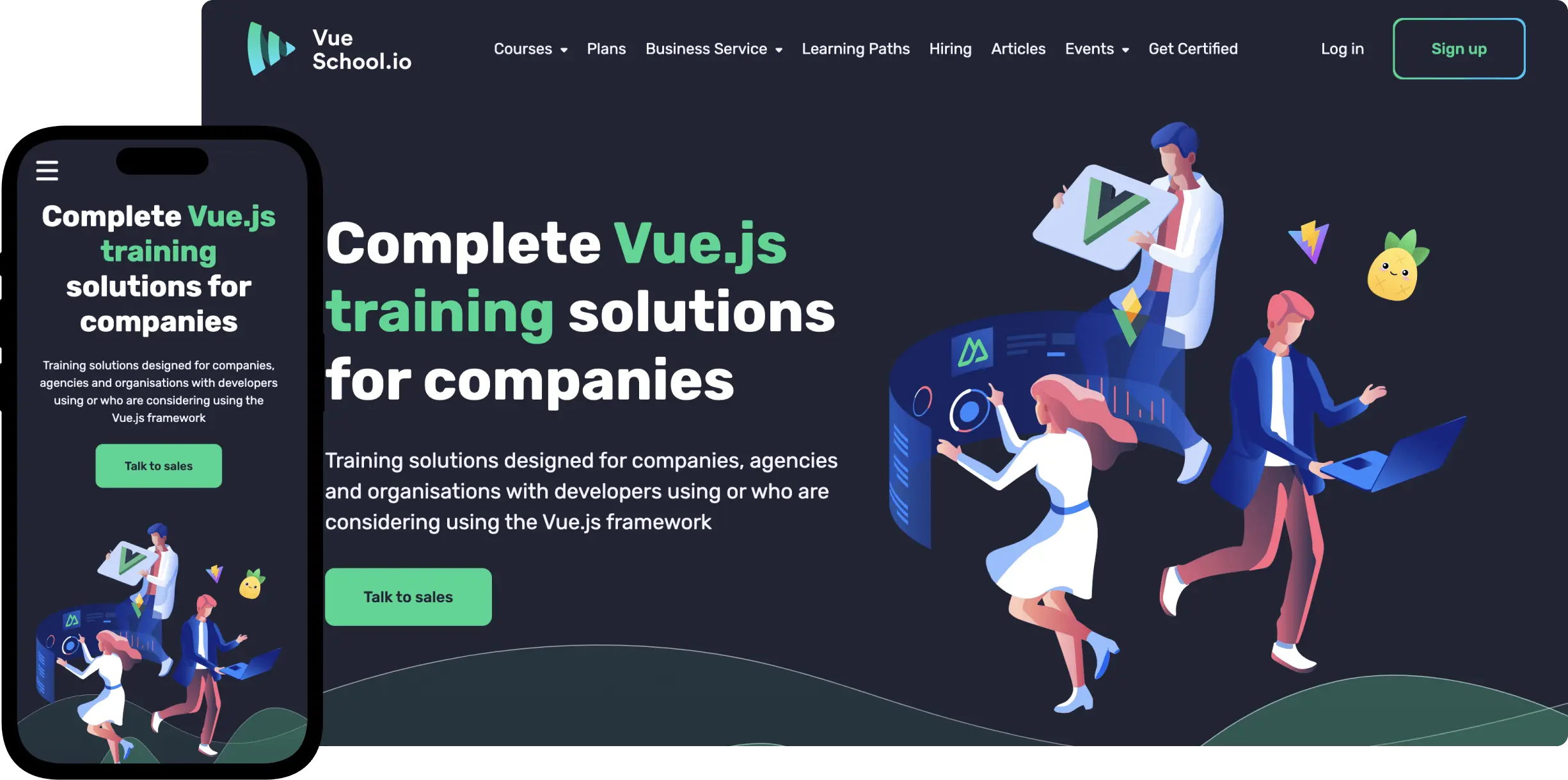 Image of Vueschool corporate training project